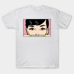 Retro Pop Art Comic Girl 1950s Vintage T-Shirt